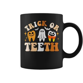 Trick Or Th Funny Dental Spooky Halloween Treat Dentist Coffee Mug | Mazezy