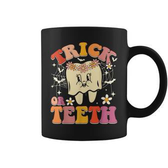 Trick Or Th Ghost Groovy Dental Halloween Treat Dentist Coffee Mug - Seseable