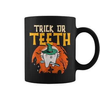 Trick Or Th Spooky Tooth Witch Dentist Dental Halloween Coffee Mug | Mazezy