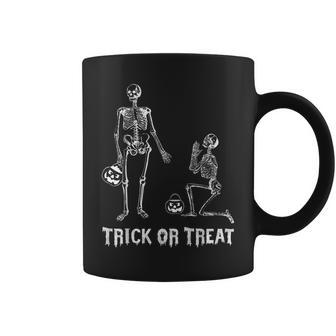 Trick Or Treat Halloween Funny Skeleton Friends Coffee Mug | Mazezy