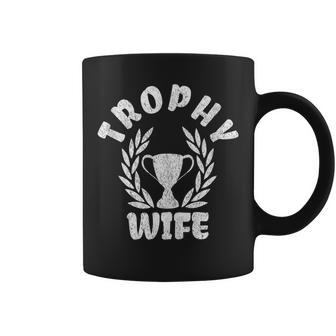 Trophy Wife Happy Woman Funny Marriage Coffee Mug - Monsterry