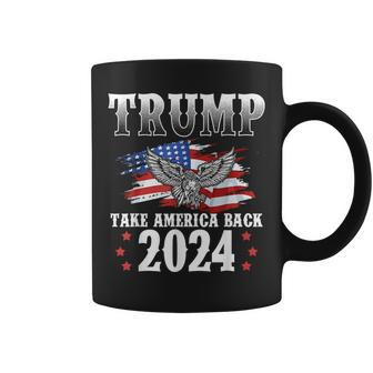 Trump 2024 Take America Back American Flag Trump 2024 Coffee Mug - Thegiftio UK