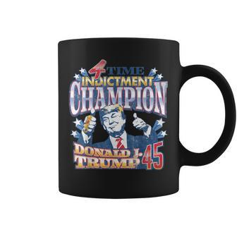Trump 4 Time Indictment Champion Champ Not Guilty 2024 Coffee Mug | Mazezy