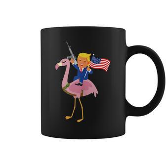 Trump Flamingo Gun Merica 2020 Election Maga Republican Coffee Mug | Mazezy