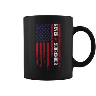 Trump Never Surrender 2024 Support Trump Coffee Mug - Seseable
