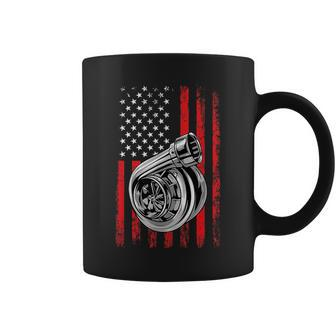 Turbo American Flag Racing Turbo Racing Funny Gifts Coffee Mug | Mazezy