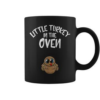 Turkey In The Oven Pregnancy Announcement Thanksgiving Mom Coffee Mug | Mazezy