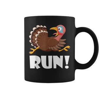 Turkey Trot Adult Running Costume Face Run Thanksgiving Coffee Mug - Monsterry
