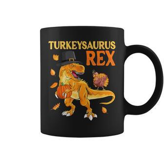 Turkeysaurus Rex Turkey Dab Dino Boys Toddler Thanksgiving Coffee Mug - Monsterry DE