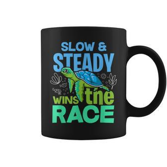 Turtle Lover Slow And Steady Wins The Race Coffee Mug | Mazezy