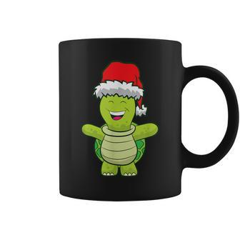 Turtle With Santa Hat Cute Turtle Christmas Coffee Mug | Mazezy