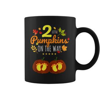 Twins Halloween Pregnancy Cute Twins Pumpkin Pregnant Coffee Mug | Mazezy