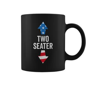 Two Seater Usa 4Th July 2023 White Trash Party Attire Coffee Mug - Seseable