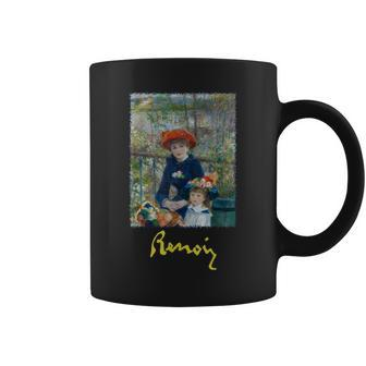 Two Sisters On The Terrace By Pierre-Auguste Renoir Coffee Mug | Mazezy
