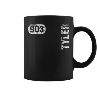 Tyler Texas 903 Area Code Vintage Retro Coffee Mug | Mazezy