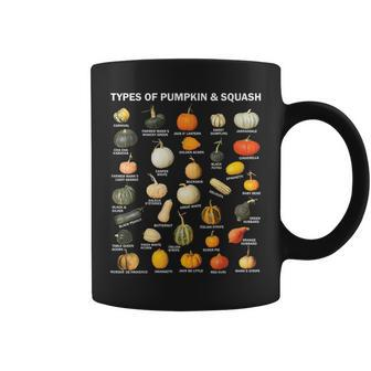 Types Of Pumpkin And Squash Autumn Halloween Thanksgiving Squash Coffee Mug | Mazezy