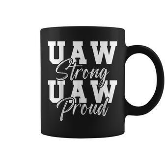 Uaw Strike 2023 United Auto Workers Union Uaw Strong Red Coffee Mug - Seseable