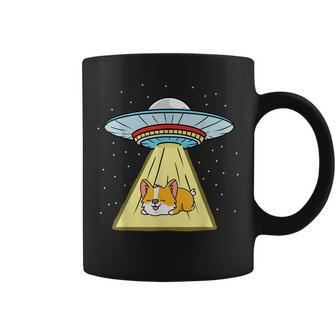 Ufo Abduction Sleeping Corgi Coffee Mug | Mazezy