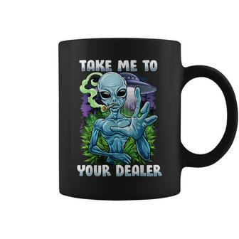 Ufo Alien Weed Lover For A Stoner Or Weed Lover Coffee Mug | Mazezy