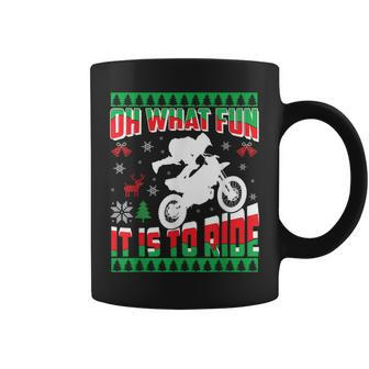 Ugly Christmas Dirt Bike Motocross Xmas Coffee Mug - Seseable