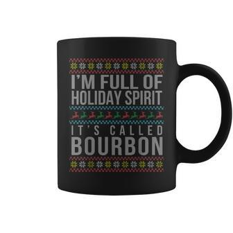 Ugly Christmas Drinking Bourbon Holiday Party Coffee Mug | Mazezy