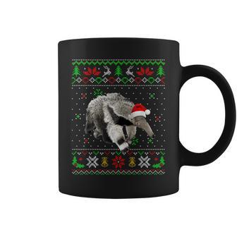 Ugly Christmas Pajama Sweater Anteater Animals Lover Coffee Mug | Mazezy