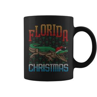 Ugly Christmas Sweater Alligator Reptile Florida Christmas Coffee Mug | Mazezy