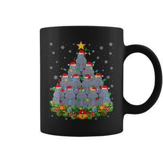 Ugly Christmas Sweater Day Hippo Christmas Tree Coffee Mug - Seseable