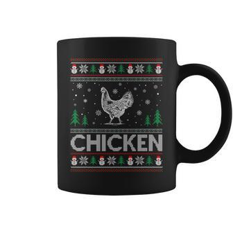 Ugly Christmas Sweater Chicken Ugly Xmas Coffee Mug - Monsterry AU