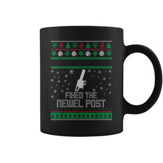 Ugly Christmas Sweater Xmas Fixed The Newel Post Coffee Mug | Mazezy