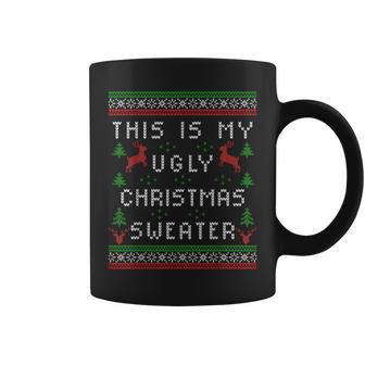 Ugly Christmas Sweater For Boys Girls Women Coffee Mug - Seseable