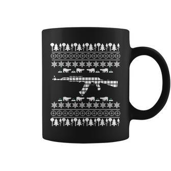 Ugly Christmas Sweater Hunting Rifle Coffee Mug - Monsterry UK