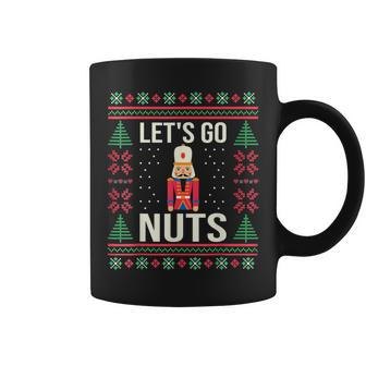 Ugly Christmas Sweater Nutcracker Lets Go Nuts Coffee Mug | Mazezy CA