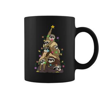Ugly Christmas Sweater Sloth Tree Christmas Sloth Coffee Mug | Mazezy