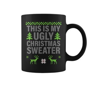 This Is My Ugly Christmas Sweater Style Coffee Mug - Monsterry