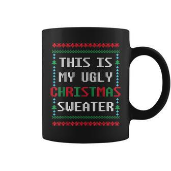 Ugly Christmas Sweater Winter Holidays Warm Clothes Coffee Mug - Monsterry DE