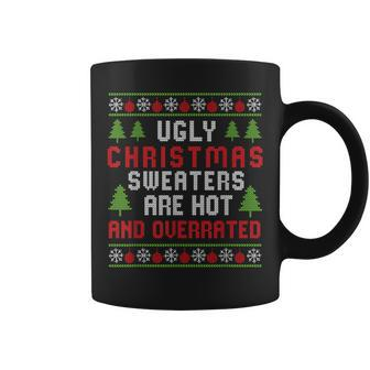 Ugly Christmas Sweaters Hot Overrated Holiday Party Coffee Mug | Mazezy UK