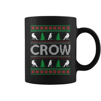 Ugly Christmas Sweaters Matching Crow Holiday Coffee Mug - Seseable