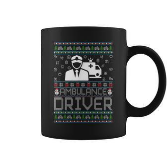 Ugly Christmas Sweaters Xmas Ugly Ambulance Driver Coffee Mug - Seseable