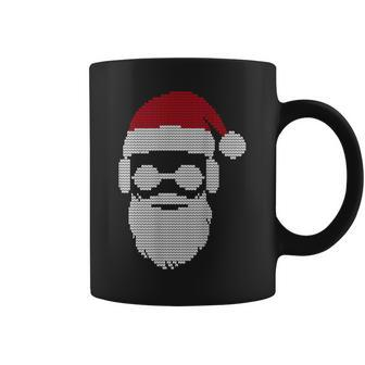 Ugly Christmas Xmas Sweater Cool Hipster Santa Claus Present Coffee Mug - Monsterry DE
