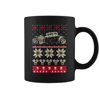 Ugly Hot Rod Christmas Sweater Coffee Mug | Mazezy