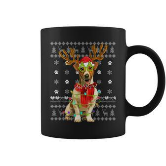 Ugly Sweater Christmas Lights Jack Russell Terrier Dog Puppy Coffee Mug - Thegiftio UK