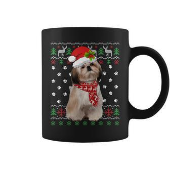 Ugly Sweater Christmas Shih Tzu Dog Puppy Xmas Pajama Coffee Mug - Seseable