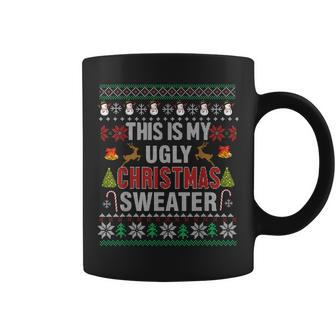 This Is My Ugly Sweater Christmas Pajama Holiday Xmas Coffee Mug | Mazezy