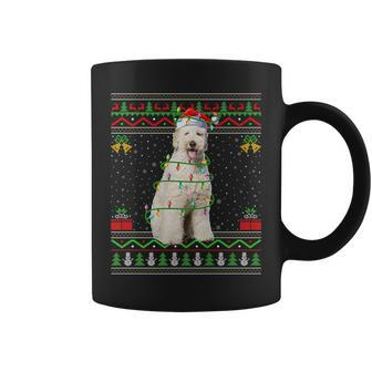 Ugly Xmas Sweater Style Santa Labradoodle Dog Christmas Coffee Mug - Seseable