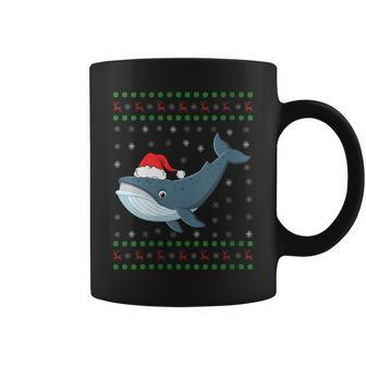 Ugly Xmas Whale Graphic Ugly Sweater Christmas Coffee Mug | Mazezy
