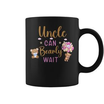 Uncle Can Bearly Wait Gender Neutral Girl Baby Shower Coffee Mug | Mazezy