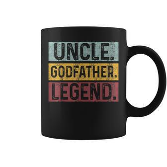 Uncle Godfather Legend Vintage Happy Fathers Day Gift Coffee Mug - Seseable
