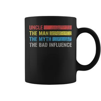 Uncle Man Myth Bad Influence I Vintage Uncle Family Coffee Mug | Mazezy