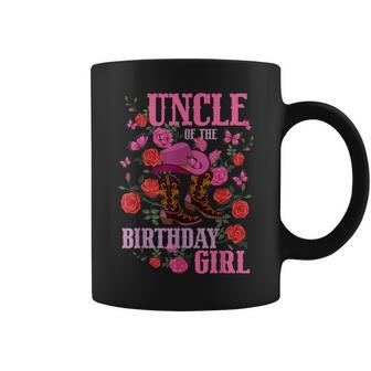Uncle Of The Birthday Girl Cowgirl Boots Pink Matching Funny Gifts For Uncle Coffee Mug | Mazezy CA